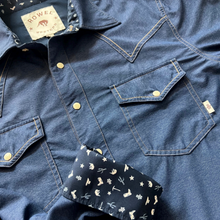 Load image into Gallery viewer, Classic Tech Denim Long Sleeve Performance Western Shirt
