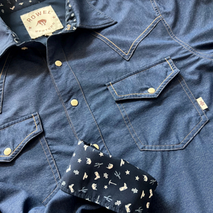 Classic Tech Denim Long Sleeve Performance Western Shirt